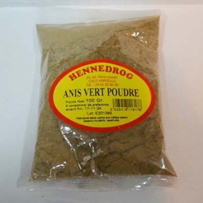 Anis vert poudre Hennedrog 100g